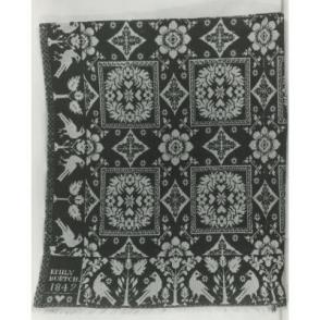 Coverlet:  Hearts and Flowers, Crows and Trees Pattern
