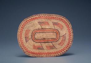 Woven mat with American flag designs