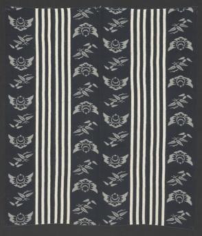 Futonji (bedding cover) with bamboo and sparrows