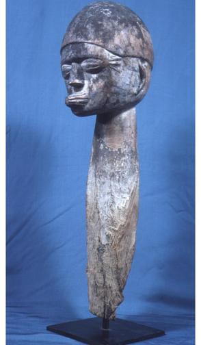 Ancestral head on post