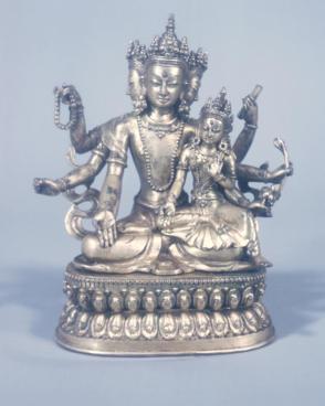 Sukhavati Lokeshvara (Avalokiteshvara, Lord of the Western Pure Land) with female bodhisattva Tara
