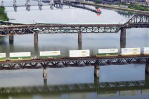 Railroads and Shipping Containers on the Monongahela River
