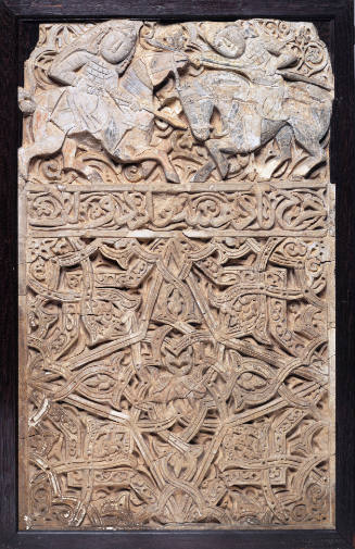 Relief with Two Fighting Horsemen, Star Medallion