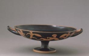 Red-figure Kylix (cup) with Discus-Thrower