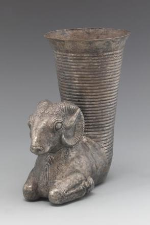 Rhyton (drinking vessel) with horned ram