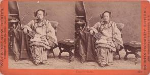 Chinese Lady, stereocard from Watkins’ New Series, Yosemite and Pacific Coast. No. 2458.,
