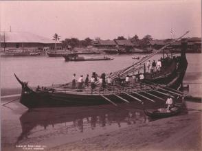 Burmese Paddy-Boat, #375A, From the Album Souvenir of Burmah, 1902, M.J. Heney