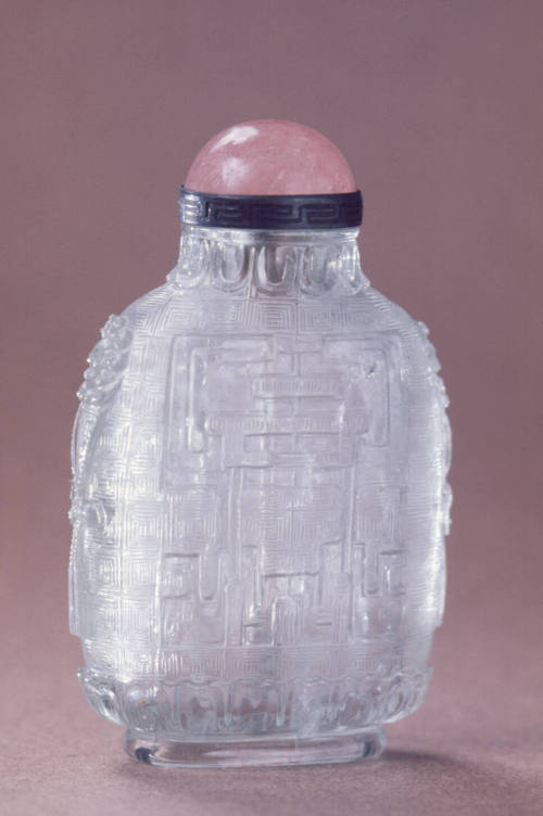 Snuff bottle: Archaic Double Dragons
