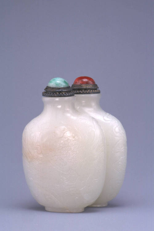 Double Snuff bottle: Phoenix; Dragon