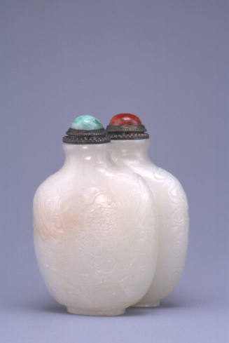 Double Snuff bottle: Phoenix; Dragon