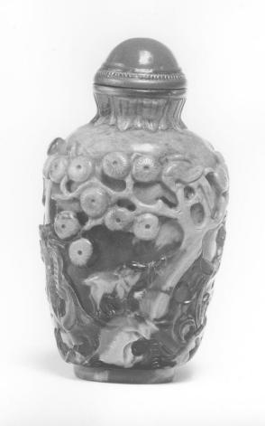 Snuff bottle: Landscape with Mountain Goats