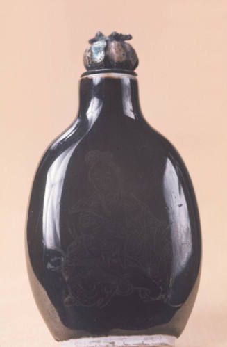 Snuff bottle:  Fu-hsing and Boy; Hsi Wang-mu on Reclining Deer