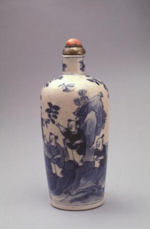 Snuff bottle:  Landscape with Children at Play