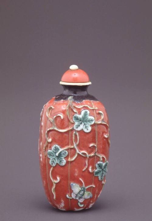 Snuff bottle:  Butterflies and Vines