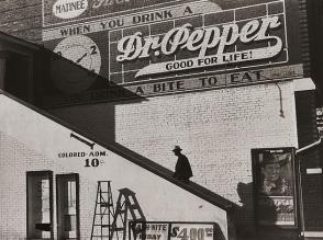 A Negro Entering a Movie Theatre by Outside "Colored" Entrance, Belzoni, Mississippi