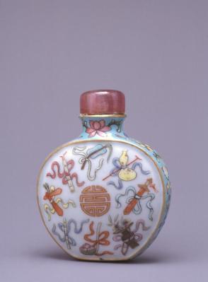 Snuff bottle:  Eight Taoist Symbols