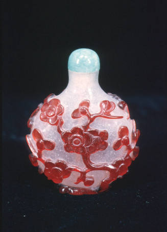 Snuff bottle: two plum trees