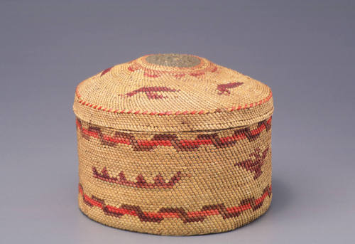 Twined Basket with Lid