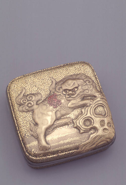 Square incense box and cover (kogo)