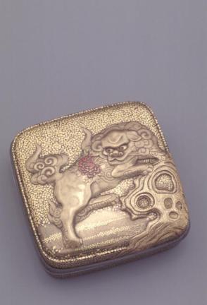 Square incense box and cover (kogo)