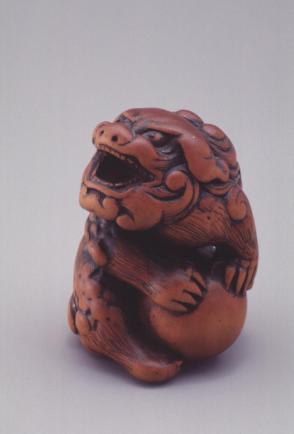 Model of a Seated Shishi with a Ball