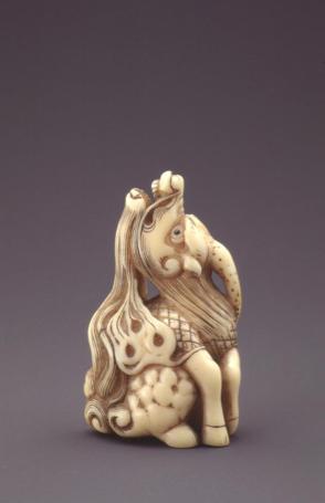 Marine Ivory Model of a Seated Kirin