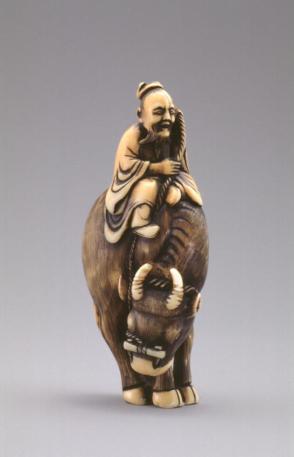 Model of Roshi Seated on a Water Buffalo