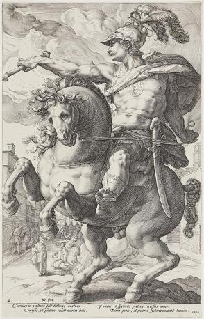 Marcus Curtius on Horseback, from The Roman Heroes