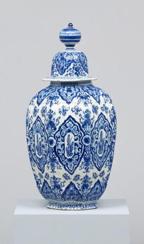 Baluster vase and cover from a garniture of five vases