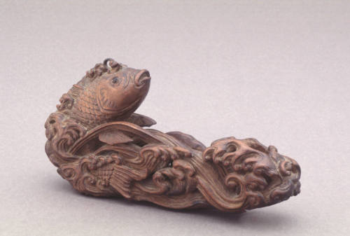 Adjustment lever or tensioner (kozaru) for pot hook (jizai kagi)