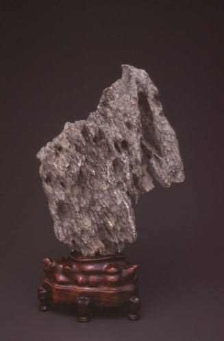 Scholar’s rock on stand