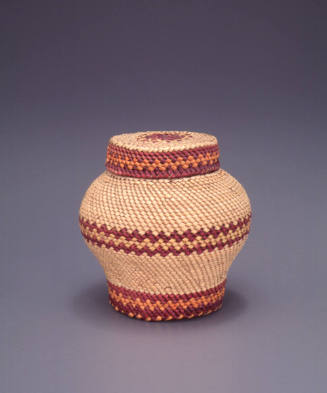 Ginger jar basket with lid