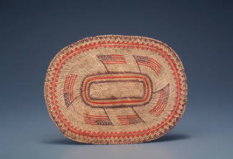 Woven mat with American flag designs