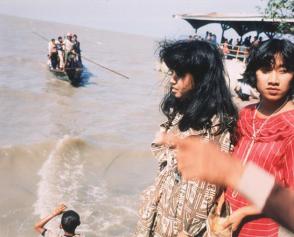 On the Breakwater at Kenceran Beach during Idul Fitri, Surabaya