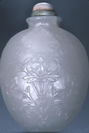 Snuff bottle:  Stylized Foliage and Blossoms