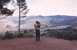 Video Taping Yellowstone Valley, Wyoming