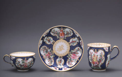 Tea bowl, coffee cup and saucer