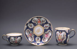 Tea bowl, coffee cup and saucer