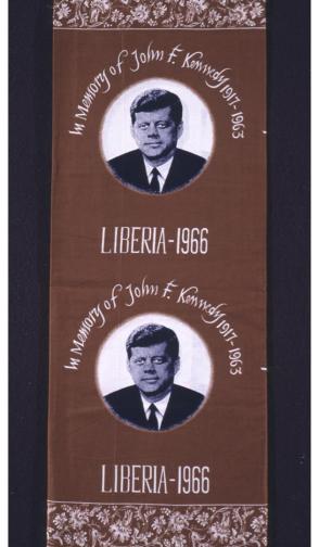 African-style commemorative cloth:  John F. Kennedy