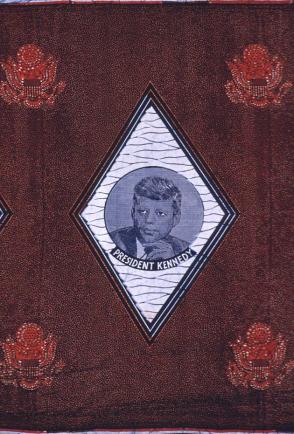 African-style commemorative cloth:  John F. Kennedy