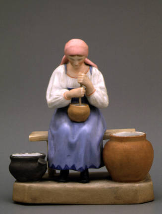 Figure of a young girl with pots