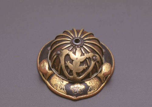 Netsuke modeled as a helmet (kabuto)