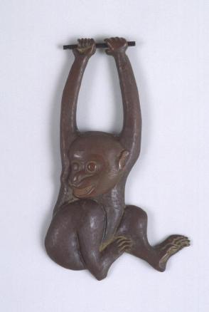 Repousse copper monkey