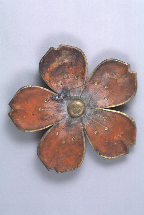 Wood carving of cherry blossom
