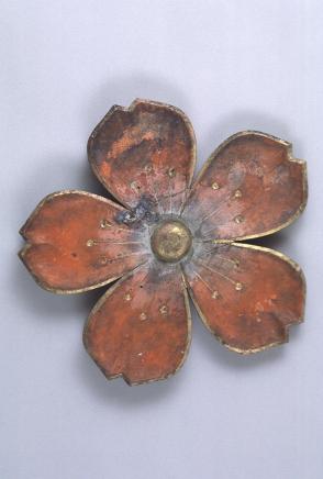 Wood carving of cherry blossom
