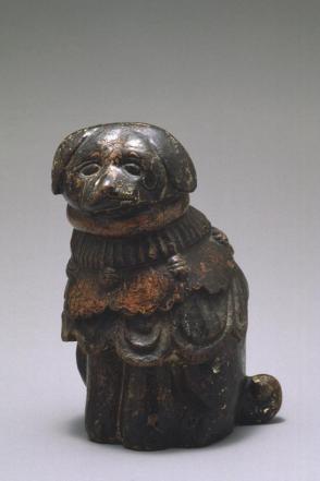 Dog, carved wood