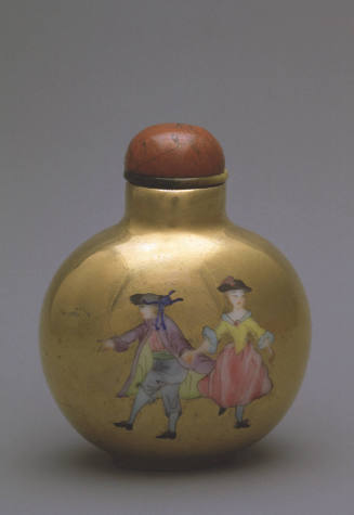 Snuff bottle with European couple