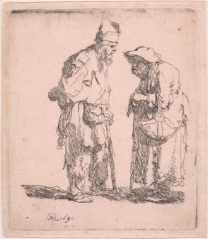 Beggar Man and Beggar Woman Conversing