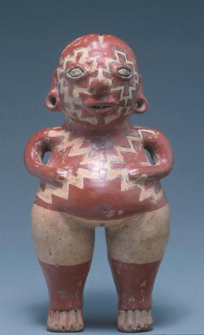 Ceramic figure (round human; handbuilt)
