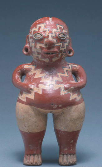Ceramic figure (round human; handbuilt)